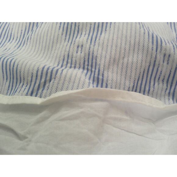 Avec Les Filles Blue Pinstriped Dimond Detail Over Stitch Boho Shirt Dress Small - Picture 8 of 11